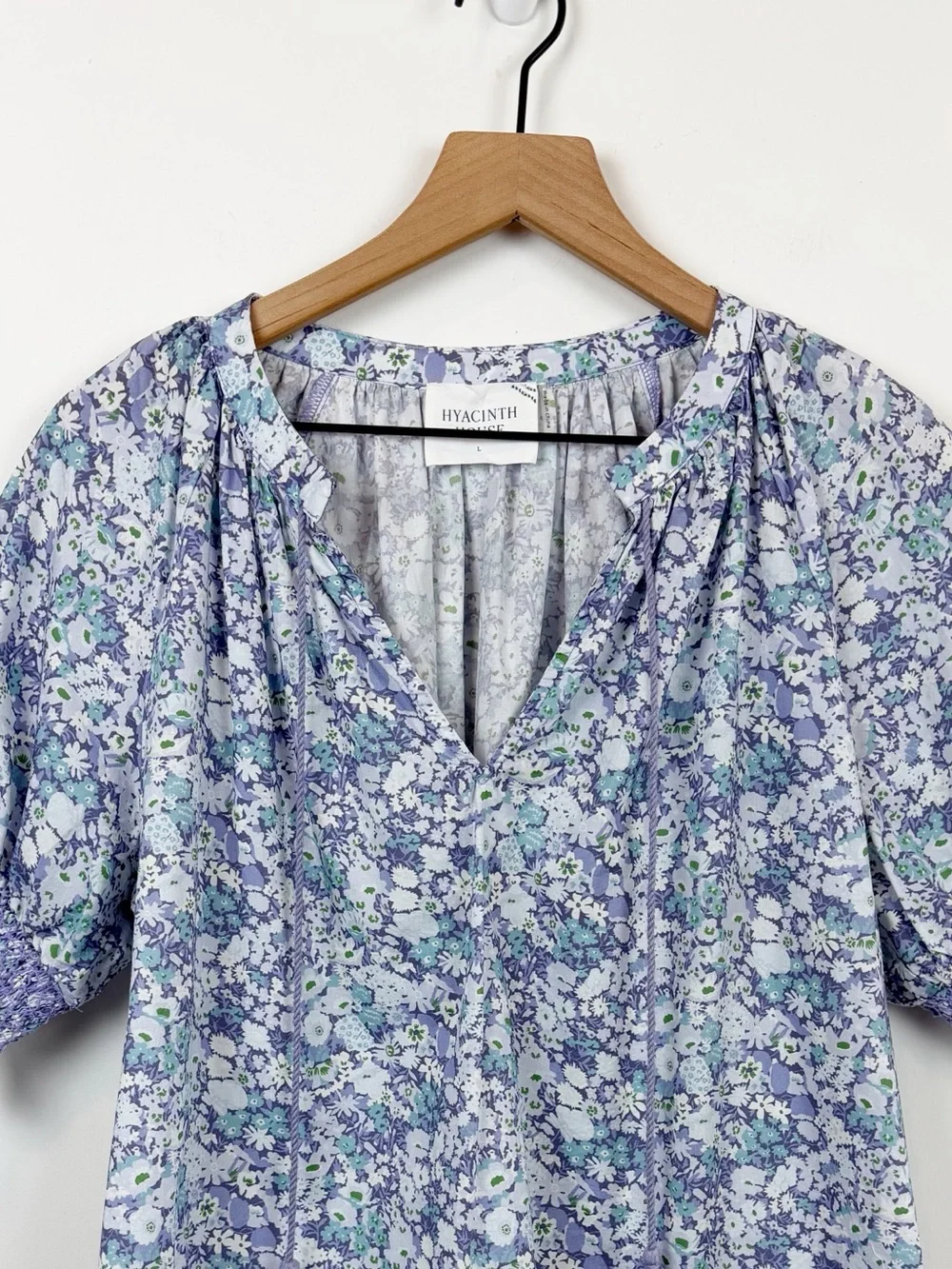 Tuckernuck hyacinth House purple blue Colleen Blouse top size L